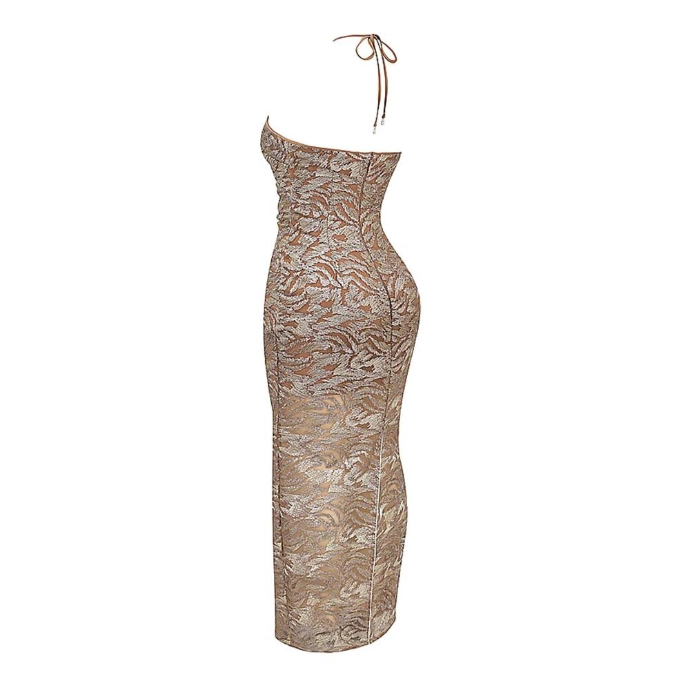 House of CB Giada Maxi Dress Gown Small Embroidered Sequin Formal Cocktail Party - Picture 7 of 16